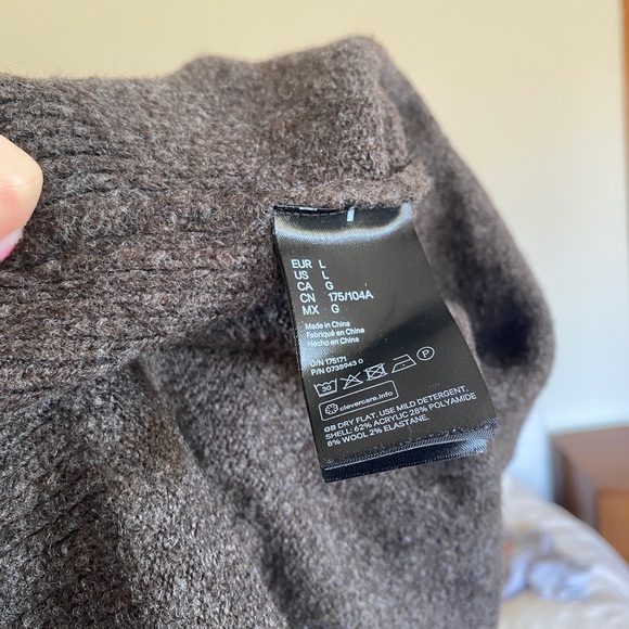 H&M Dark Brown Charcoal Turtleneck Sweater - Picture 7 of 7